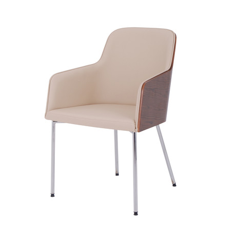 Hudson Chair // Walnut w/ Cream Eco Leather