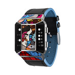Art Edition // Romero Britto w/ Blue Leather