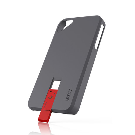 Hybrid USB Case for iPhone 4/4S // Grey & Red
