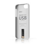 Hybrid USB Case for iPhone 5 // White & Black