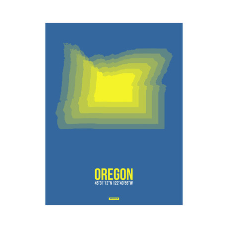 Oregon Radiant Map (Yellow, Blue)