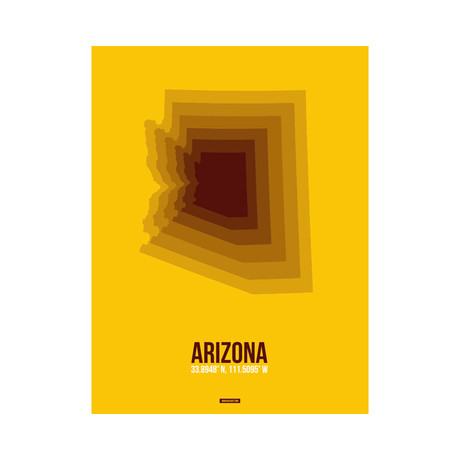 Arizona Radiant Map (Brown, Orange)