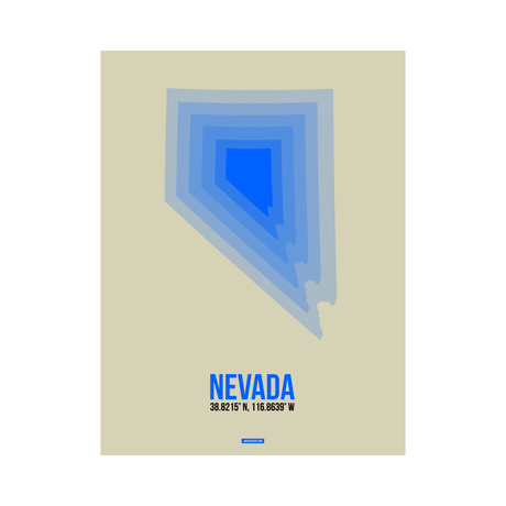 Nevada Radiant Map (Blue, Beige)