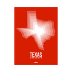 Texas Radiant Map (White, Red)