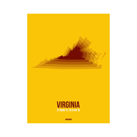 Virginia Radiant Map (Brown, Orange)