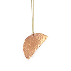 Half-Moon Hammered Copper Necklace