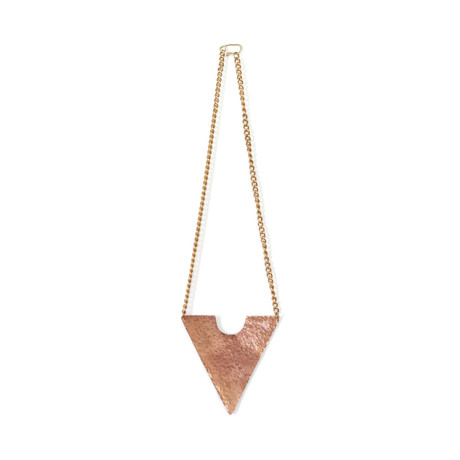 Tipi Hammered Copper Necklace