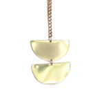 Half-Moon Stacked Brass Necklace