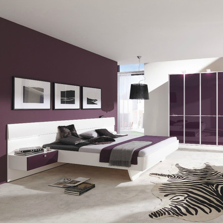 Starlight Bed w/ Two Nightstands // Eggplant (King Size)