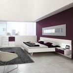 Starlight Bed w/ Two Nightstands // Eggplant (King Size)