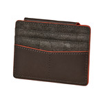 Loungemaster // Magnetic Card Carrier (Brown, Red Edging)