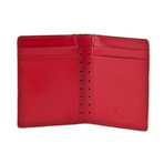 Loungemaster // Folding Card Carrier (Red, White Edging)
