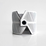 Chevron Eyedazzler Cuff // White (6.5"L x 2"W)