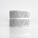 Chevron Eyedazzler Cuff // White (6.5"L x 2"W)