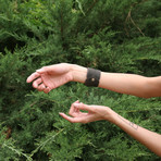 Chevron Eyedazzler II Cuff // Dark Grey (6.5"L x 1.7"W)