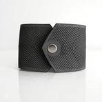 Chevron Eyedazzler II Cuff // Dark Grey (6.5"L x 1.7"W)