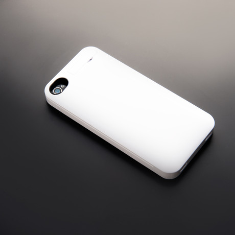 Powerwrap 4 Battery Case for iPhone 4/4S w/ Kickstand // White
