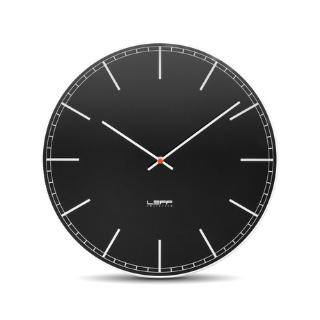 One45 Wall Clock // Black Index in Glass