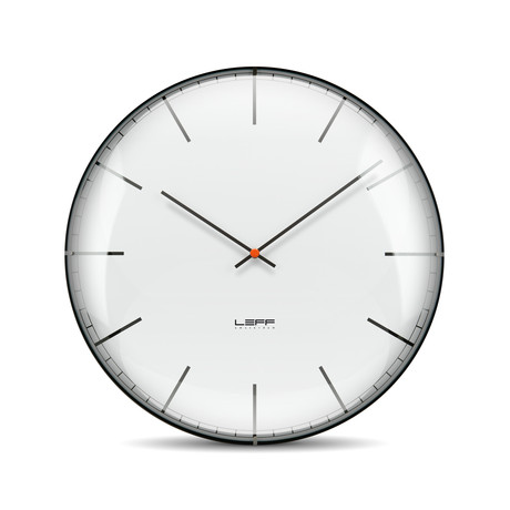 One45 Wall Clock // White Index in Convex Glass