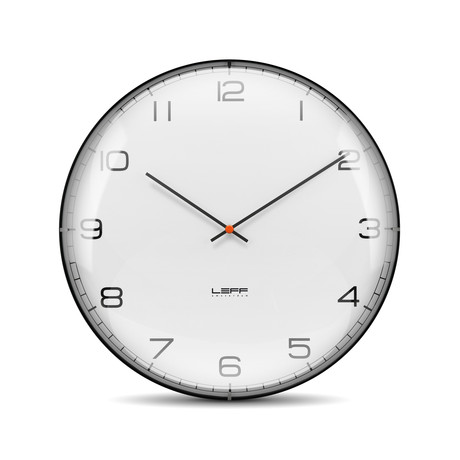 One45 Wall Clock // White Arabic in Convex Glass