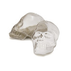 Skull Glass Salt + Pepper Shaker