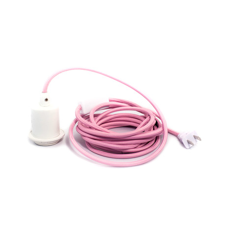 PLOG-IT Wall Plug // White Cap + Light Pink Cord