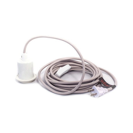 PLOG-IT Wall Plug // White Cap + Silver Cord