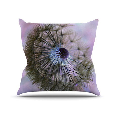 Alison Coxon "Dandelion Clock" Throw Pillow (Medium: 18" x 18")