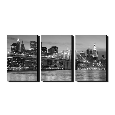 Brooklyn Bridge at Night // Triptych