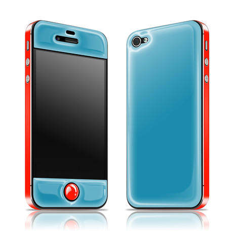 Glow Gel Combo for iPhone 4/4S // Electric Blue & Red