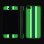 Glow Gel Combo for iPhone 5/5S // Striped Green & Charcoal