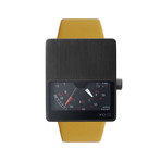 Black Analogue with Mustard Leather Strap & Black Buckle