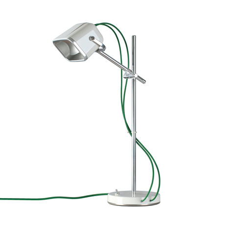 "Mob" Table Lamp // White + Green Cord