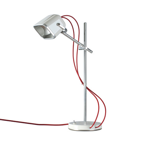 "Mob" Table Lamp // White + Red Cord