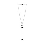 Matte Black Triangle Drop Necklace
