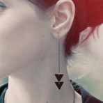 Matte Black Arrow Earrings