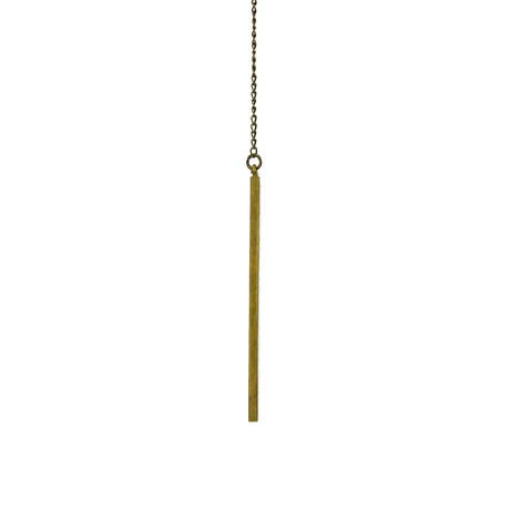 Brass Bar Drop Necklace