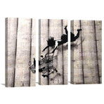 Flying Woman With Shopping Cart by Banksy (26" x 18")