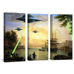 Flying Saucers Aliens by Banksy (26" x 18")