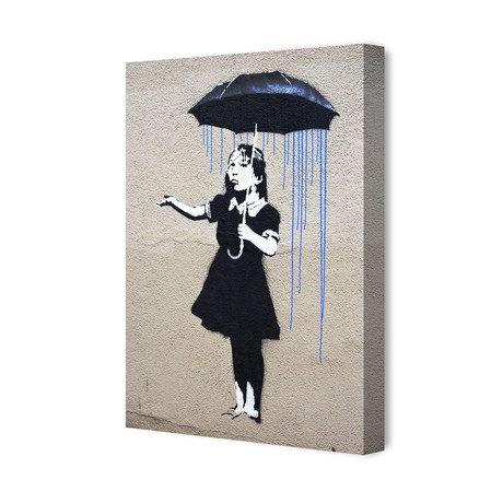 Nola Girl With The Umbrella by Banksy  (26" x 18")