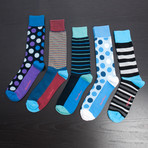 The Ocean Collection // Fancy Men's Socks // Set of 5