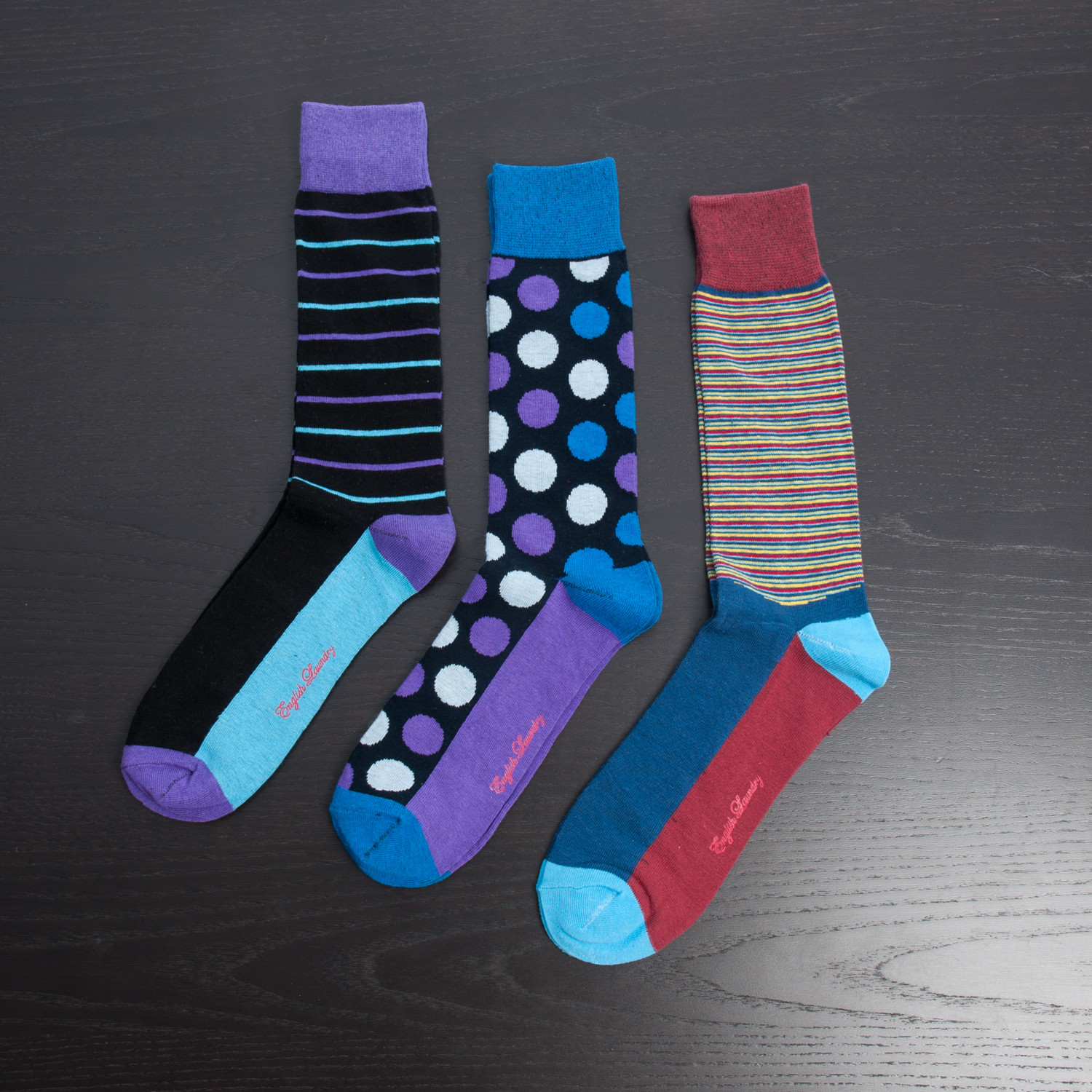 The Cool Collection // Fancy Men's Socks // Set of 3 - English Laundry ...