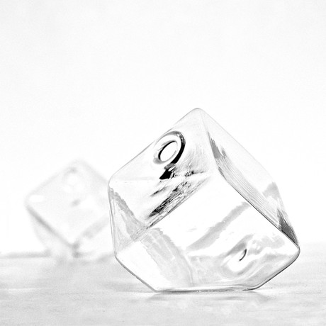 Mini Melting Ice Cube Glass Vase