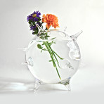 Pokey Glass Globe Vase