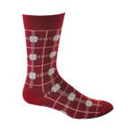 Walking on Square Sock (Red)
