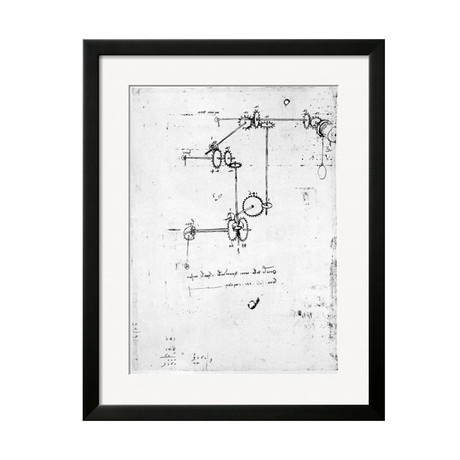 Leonardo Da Vinci // Machinery Designs (White Frame)