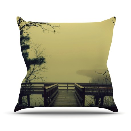 Robin Dickinson "Fog on the River" Throw Pillow (Medium: 18" x 18")