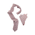 Gingham Revolution Tie with Handkerchief