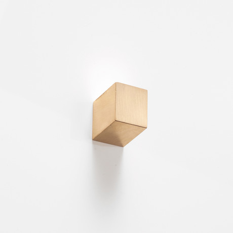 Solid Brass Wall Hook // Square