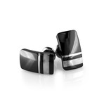 Wellington Cufflinks // Black Titanium & Sterling Silver